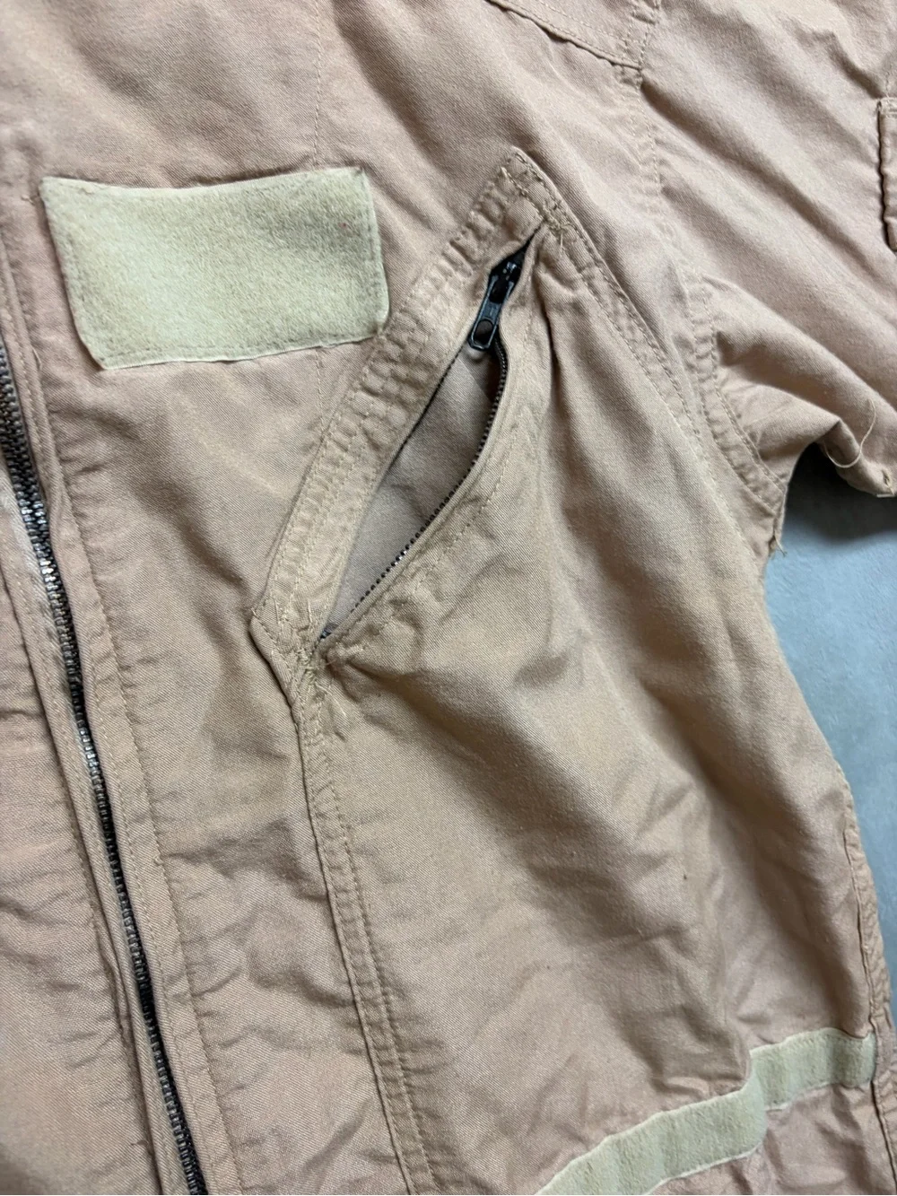 US Military Flight Suit Coveralls Tan Nomex 48L Pilot Aircrew Flyers USA VTG